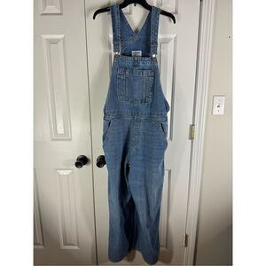 Old Navy Blue Denim Overalls with Adjustable Straps